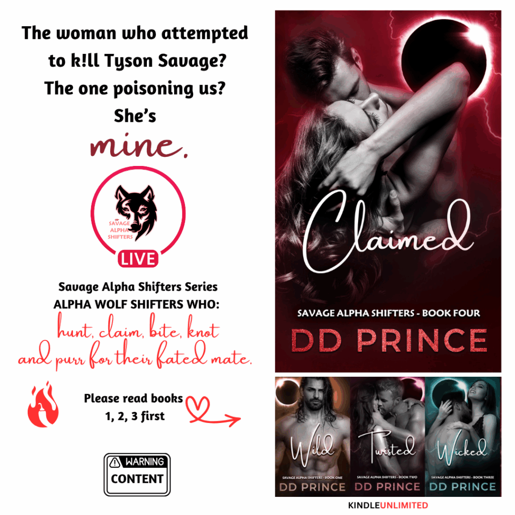 Claimed by DD Prince wolf shifter romance alpha wolf shifters fated mates love story for Greyson Blackwood